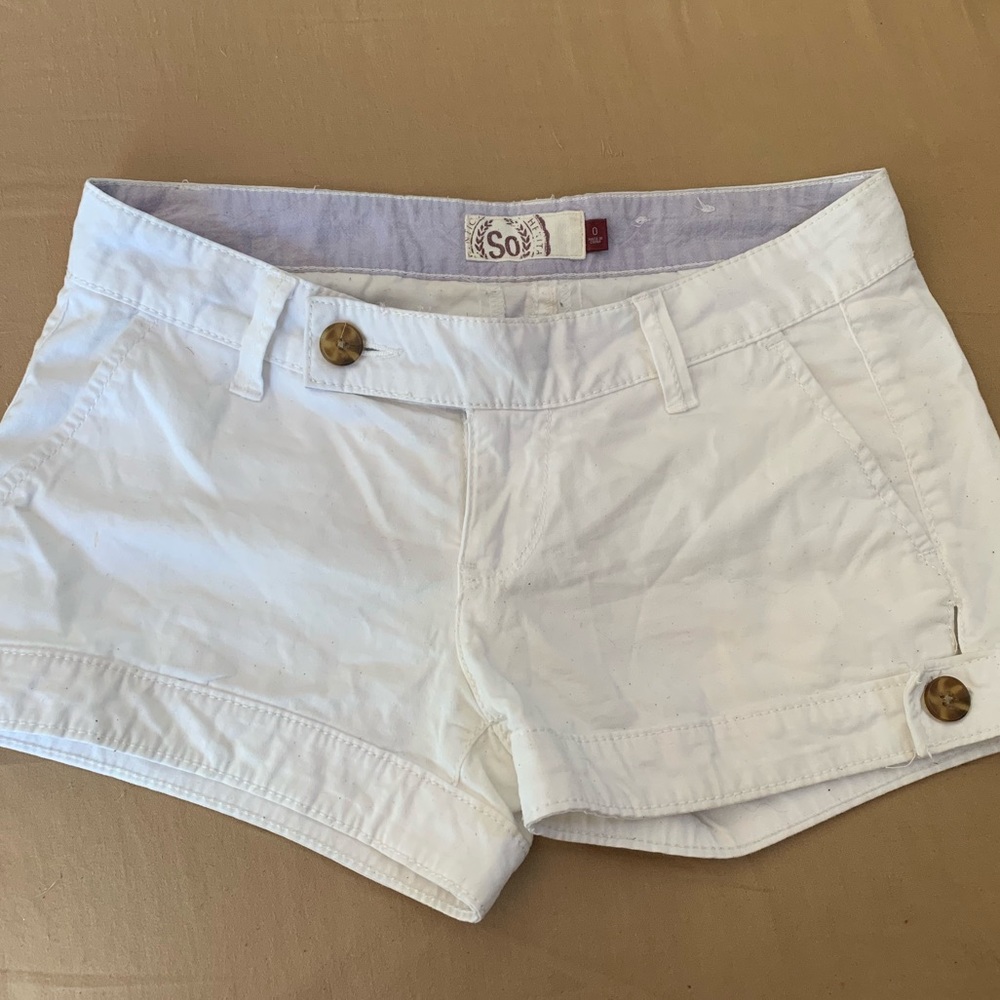 White Cargo Shorts